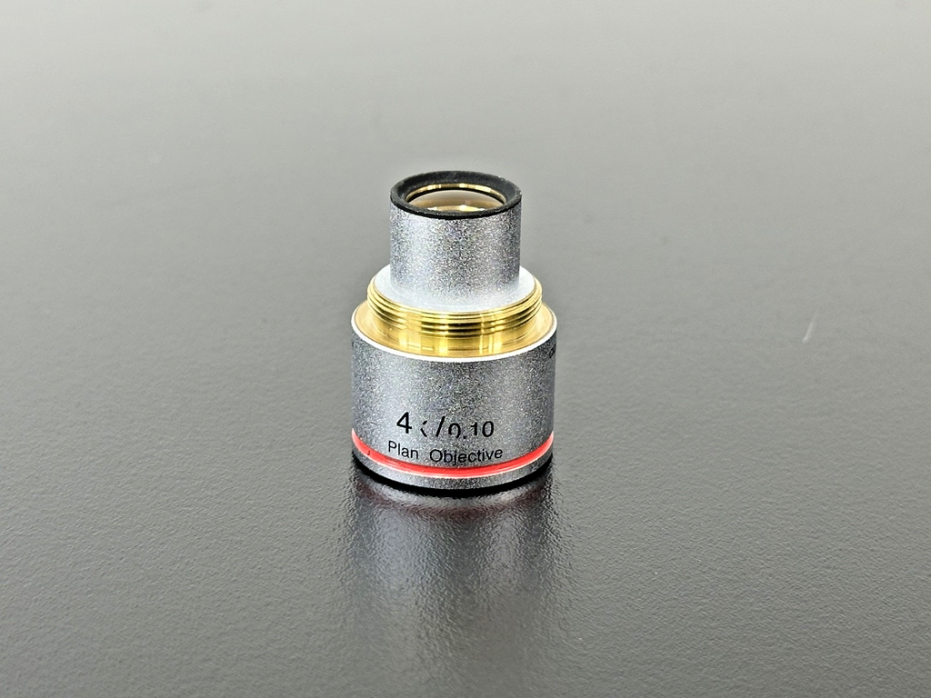 Olympus 4X 0.10 Plan Objective Microscope Lens Infinity FN201