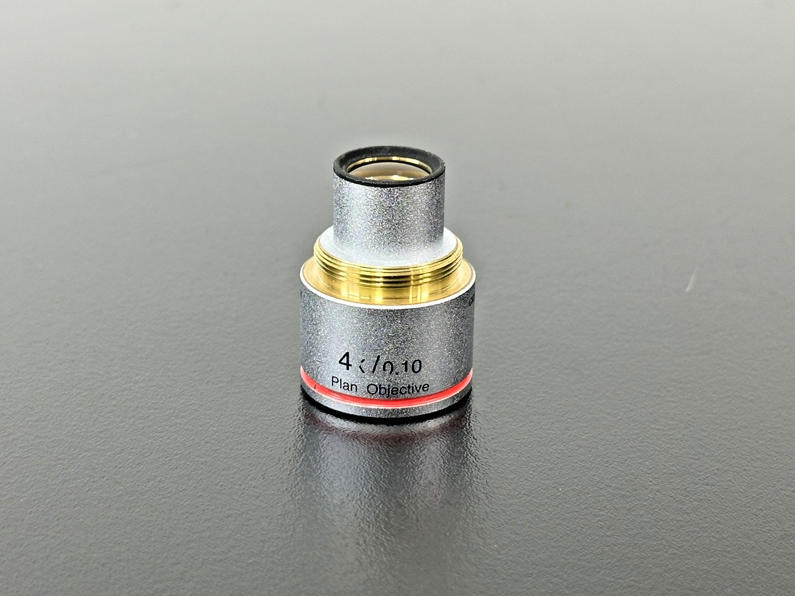 Olympus 4X 0.10 Plan Objective Microscope Lens Infinity FN201