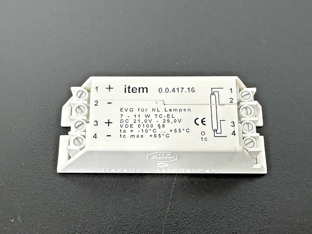 ITEM JMR Technik 0.0.417.16 Electronic Ballast EVG 7 11W TC EL 21 29V DC1