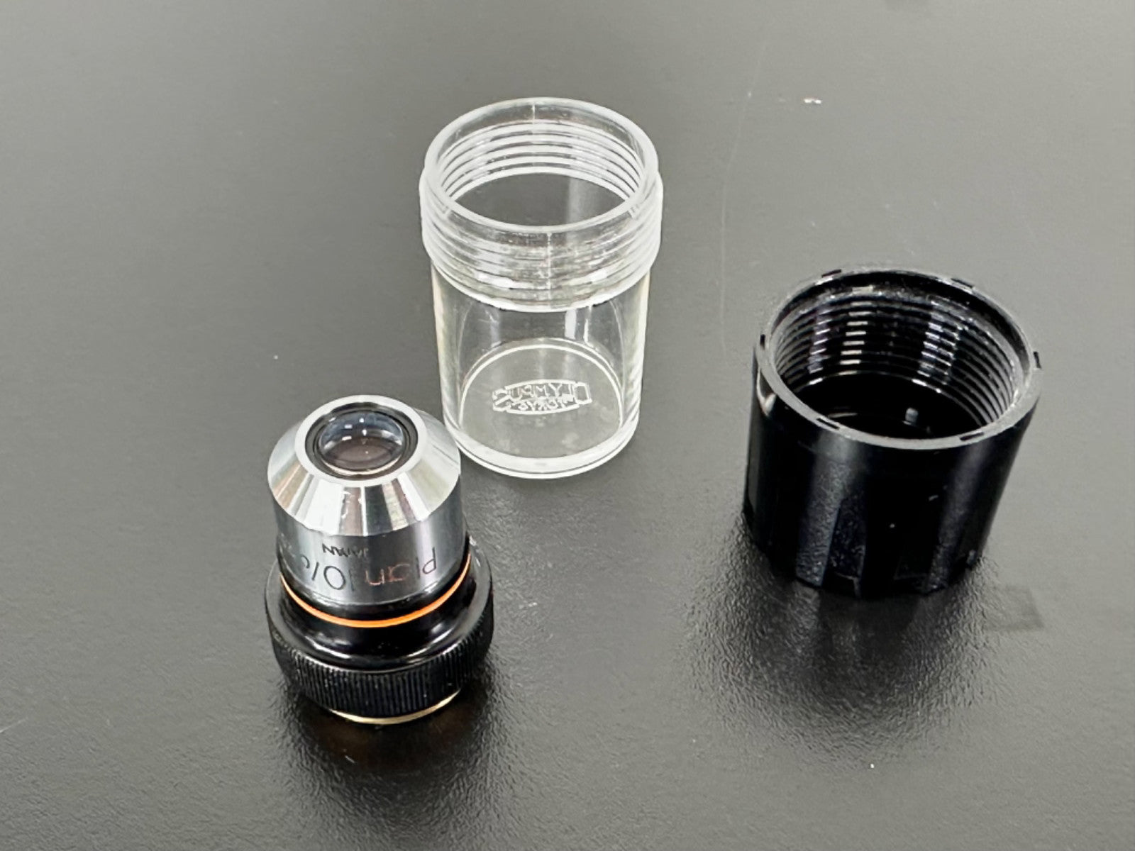 Olympus Plan 10x 0.25 Microscope Objective Lens 400017 Japan w/ Case0