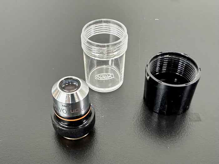 Olympus Plan 10x 0.25 Microscope Objective Lens 400017 Japan w/ Case