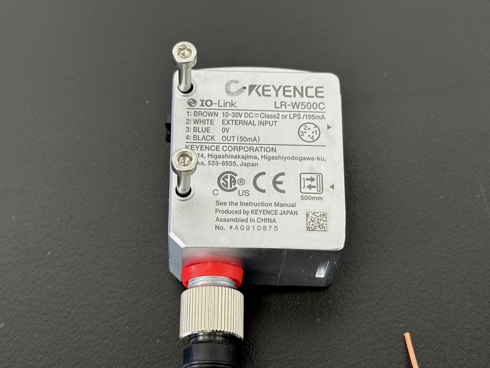 Keyence LR W500C IO Link Laser Sensor w/ Cable & Connector5
