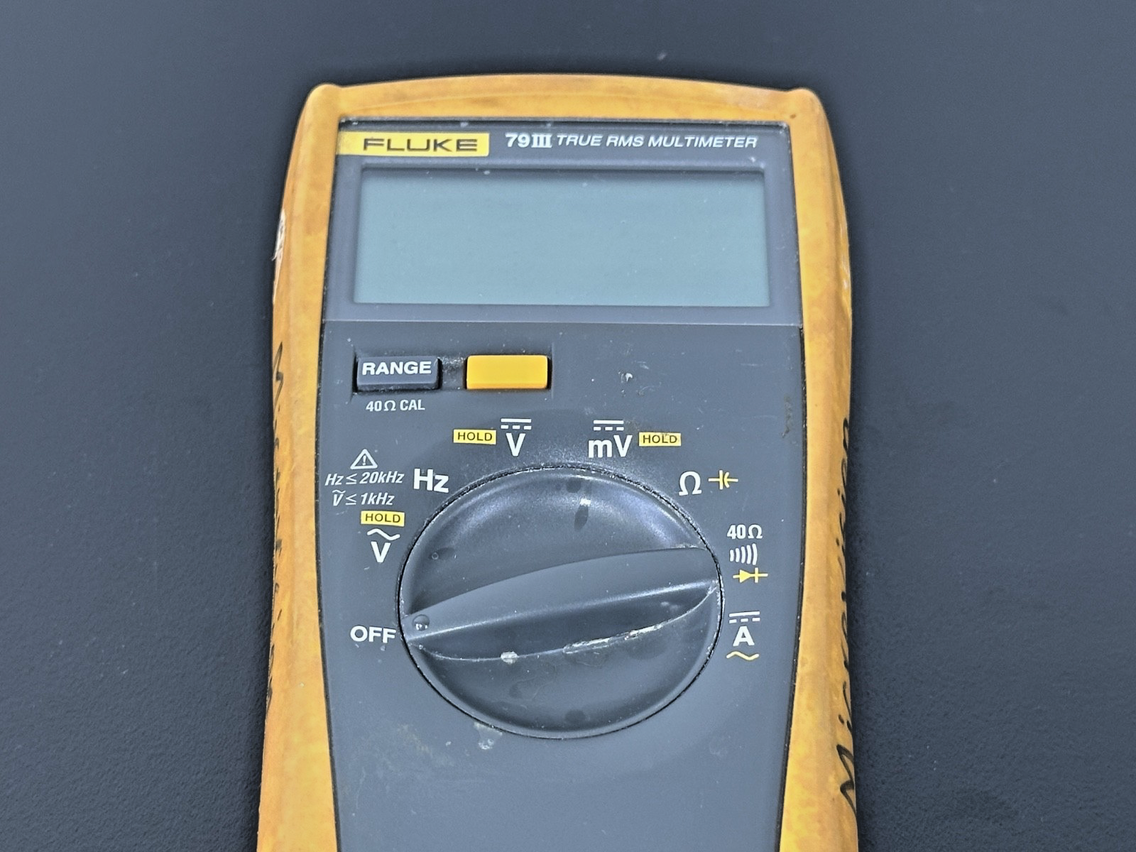 Fluke 79 III True RMS Digital Multimeter CAT III 600V w/ Yellow Holster Untested1