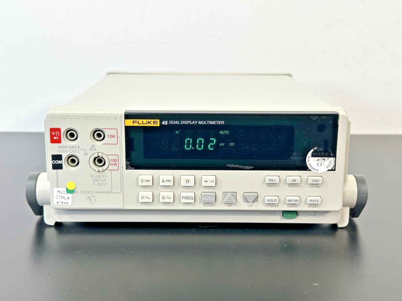 Fluke 45 Dual Display Bench Digital Multimeter IEEE 488 RS 232 Powers On1
