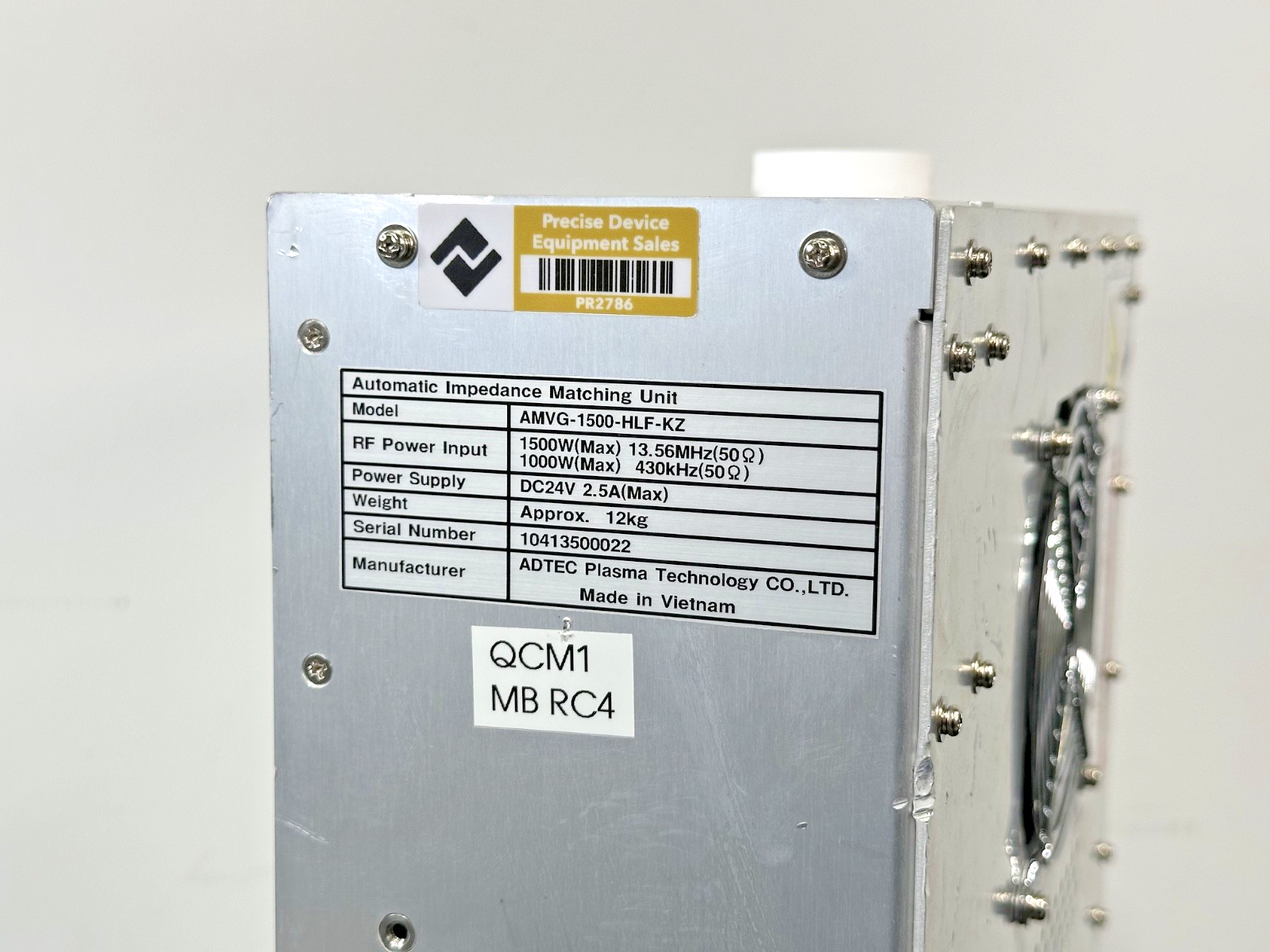 ADTEC AMVG 1500 HLF KZ Automatic Impedance Matching Unit 1500W 13.56MHz Used4