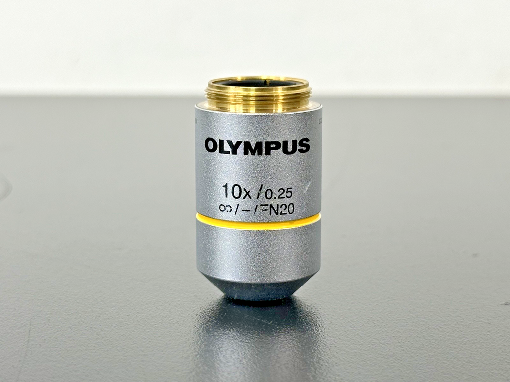 Olympus 10X 0.25 Plan Objective Microscope Lens Infinity FN200