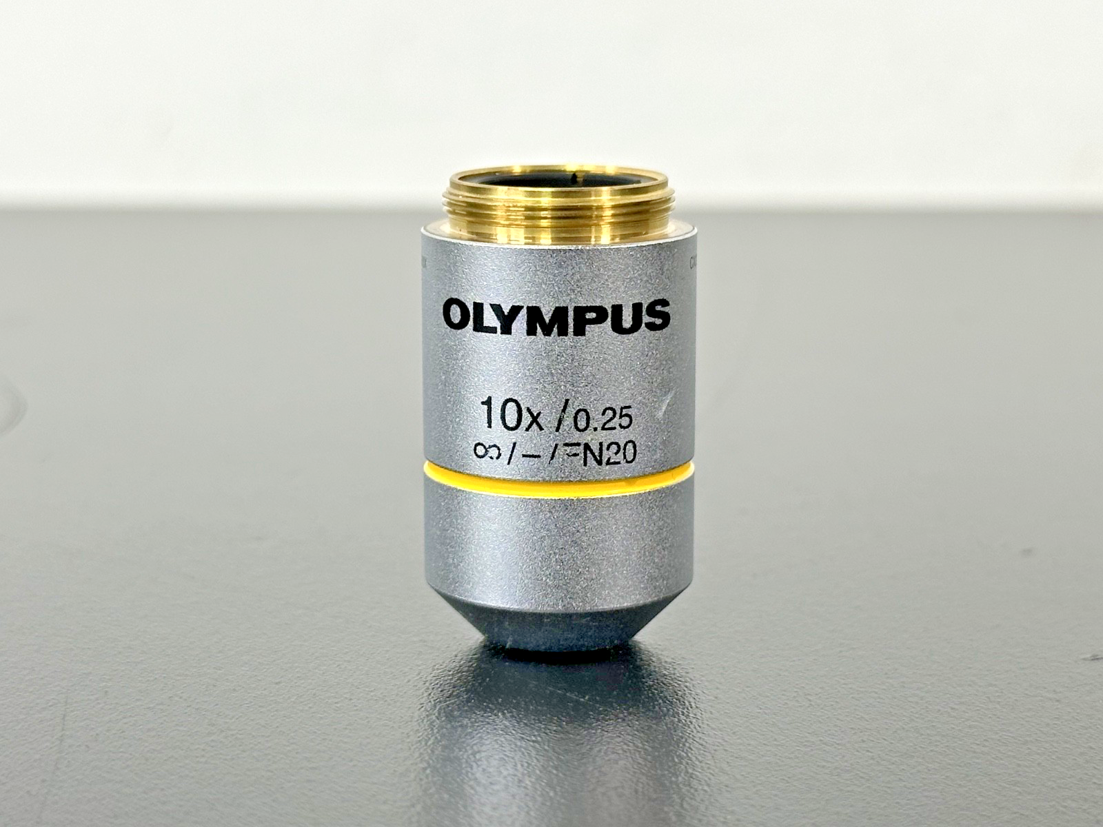 Olympus 10X 0.25 Plan Objective Microscope Lens Infinity FN200