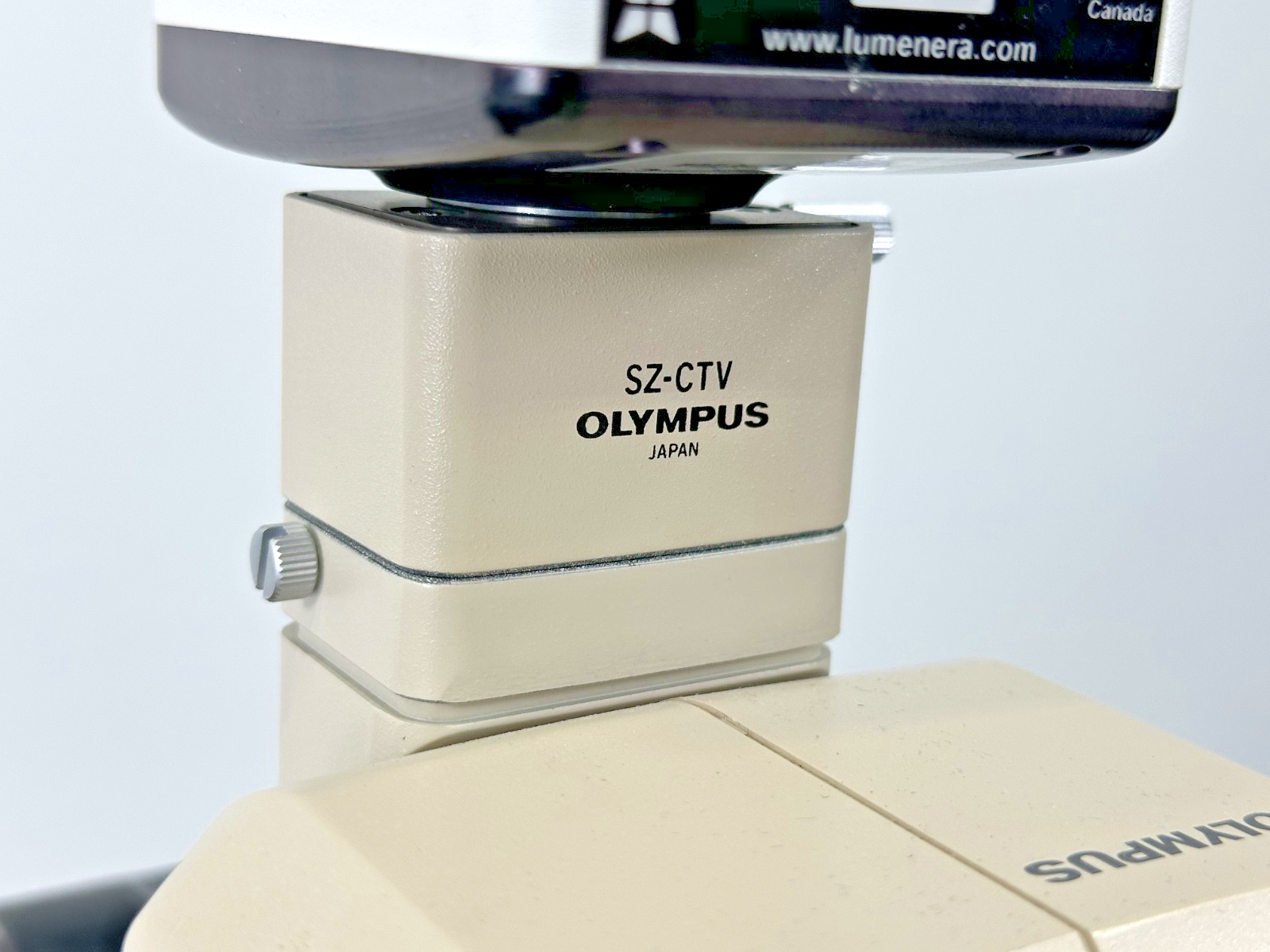 Olympus SZ60 Trinocular Microscope Infinity2 Camera Boom Stand Titan Light7