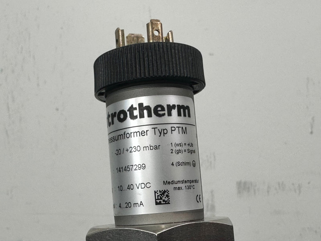 Centrotherm PTM Pressure Transmitter Sensor  20 to +230 mbar 4 20mA 10 40VDC2