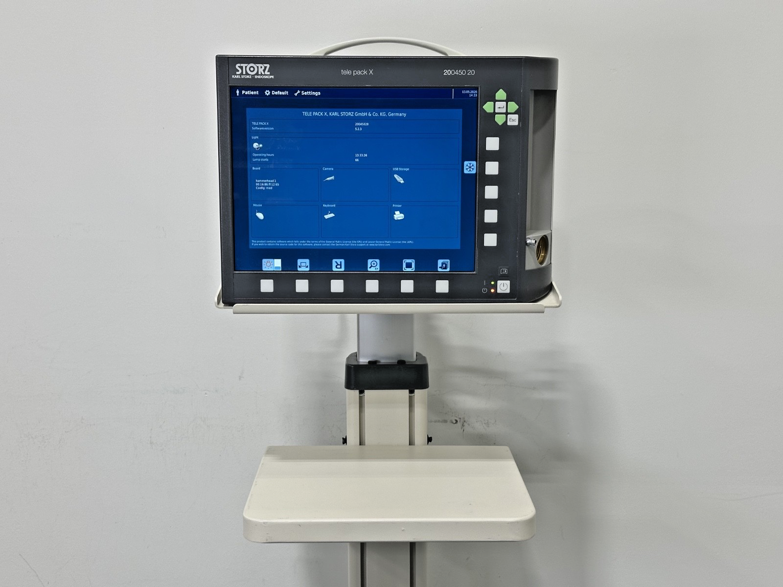 Karl Storz Tele Pack X 20045020 Endoscopy Video Monitor System Cart Stand1