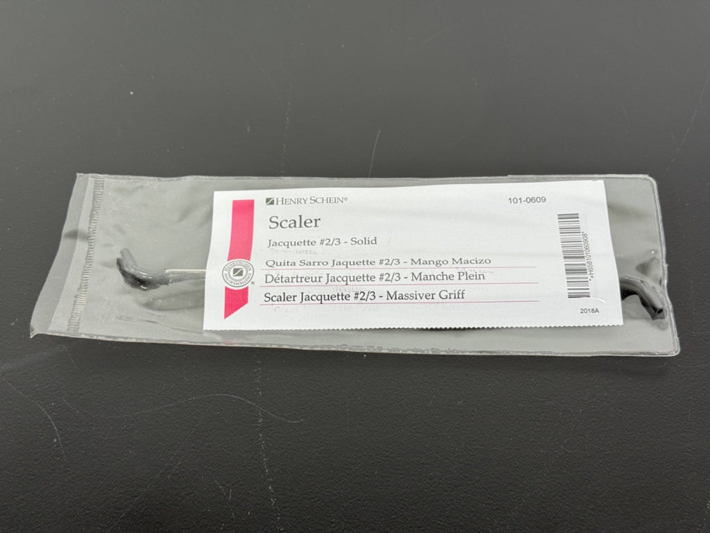 Henry Schein Jacquette #2/3 Dental Scaler Solid Handle 101 0609 New0