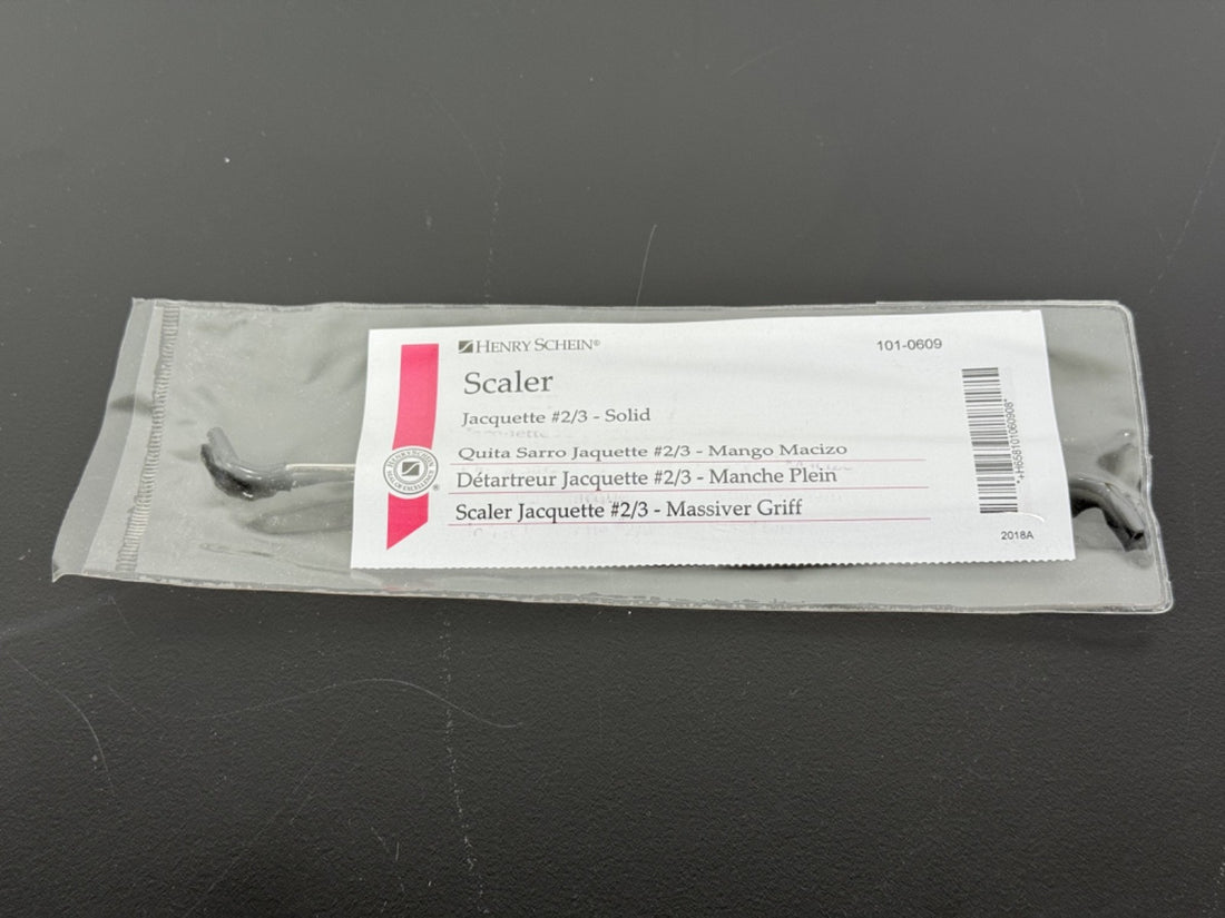 Henry Schein Jacquette #2/3 Dental Scaler Solid Handle 101 0609 New0