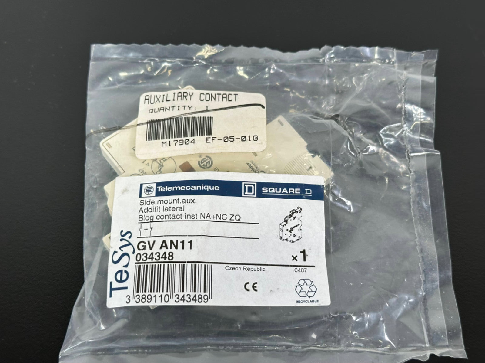 Telemecanique Square D GVAN11 Auxiliary Contact Block Side Mount New0