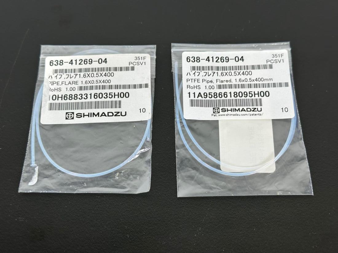 Lot of 2 Shimadzu 638 41269 04 PTFE Flared Pipe 1.6x0.5x400mm HPLC LC New0