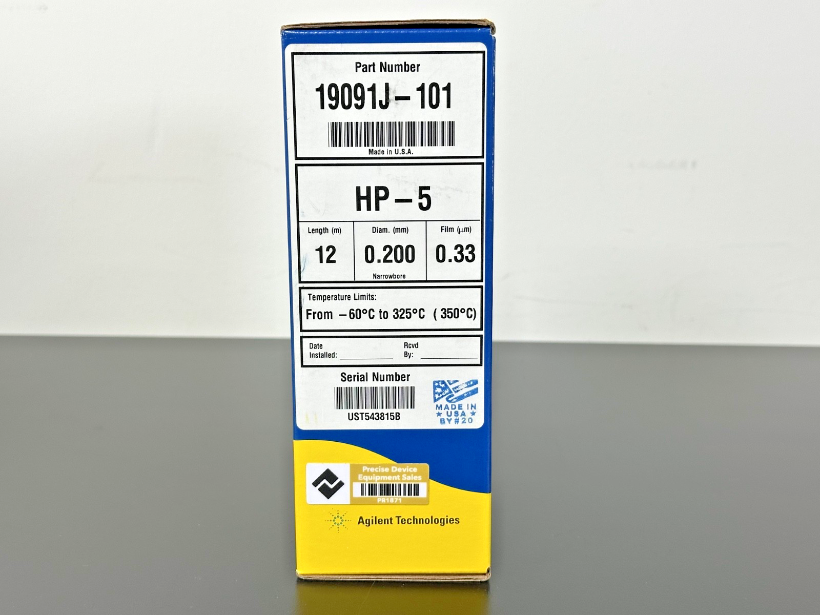 Agilent J&W HP 5 19091J 101 GC Column 12m 0.20mm 0.33µm New2