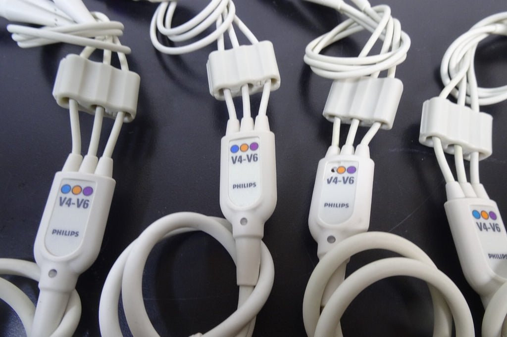 LOT x4] Philips V4 V6 TC Series Lead Wire Set   3 Piece3
