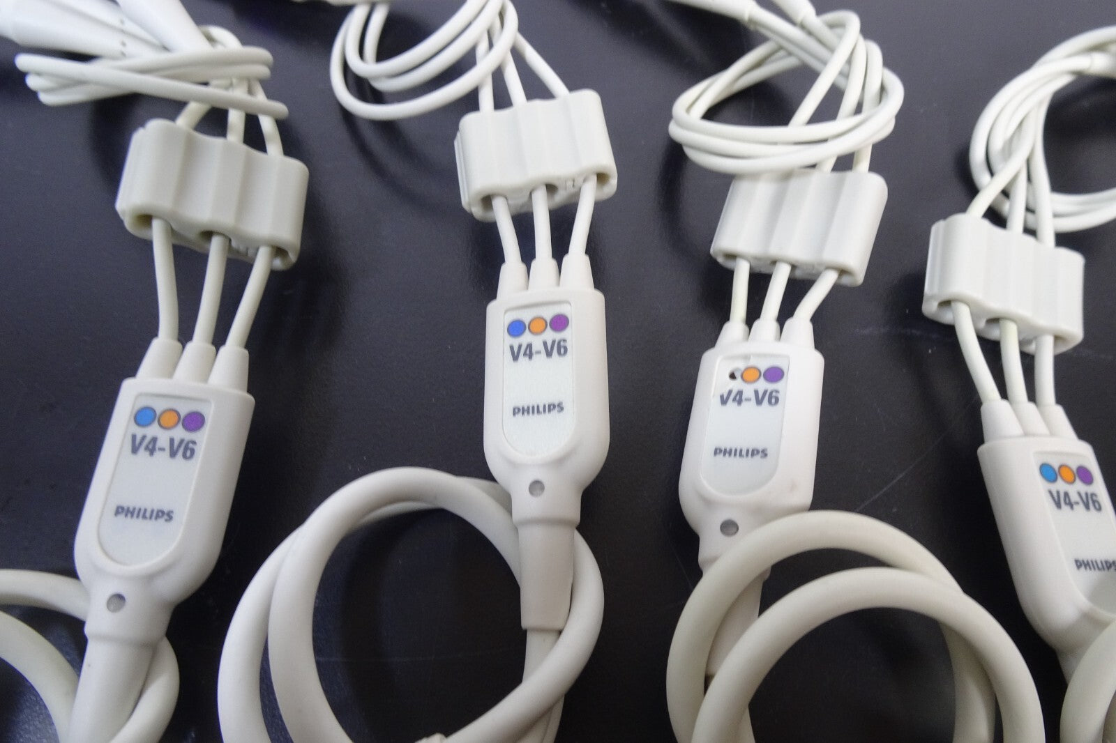 LOT x4] Philips V4 V6 TC Series Lead Wire Set   3 Piece3