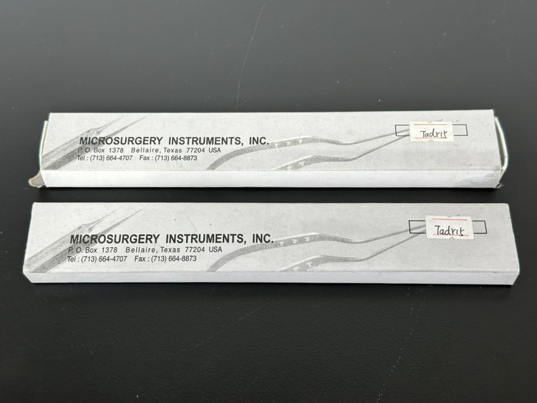 Microsurgery Instruments Inc Fine Micro Forceps Tweezers Titanium Blue Lot of 20
