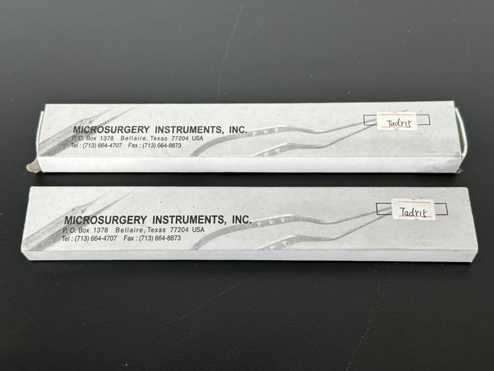 Microsurgery Instruments Inc Fine Micro Forceps Tweezers Titanium Blue Lot of 2