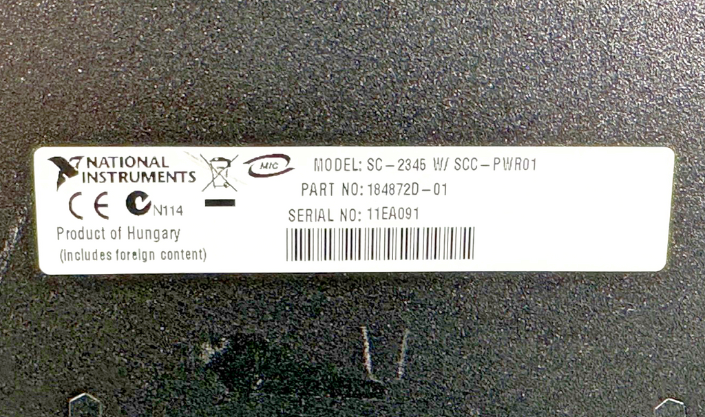 NATIONAL INSTRUMENTS SC 2345 Scc Enclosure5