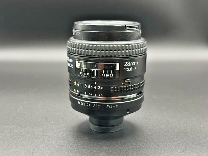 Nikon AF Nikkor 28mm f/2.8D Wide Angle Lens w/ Fotodiox Pro Nik C Adapter1