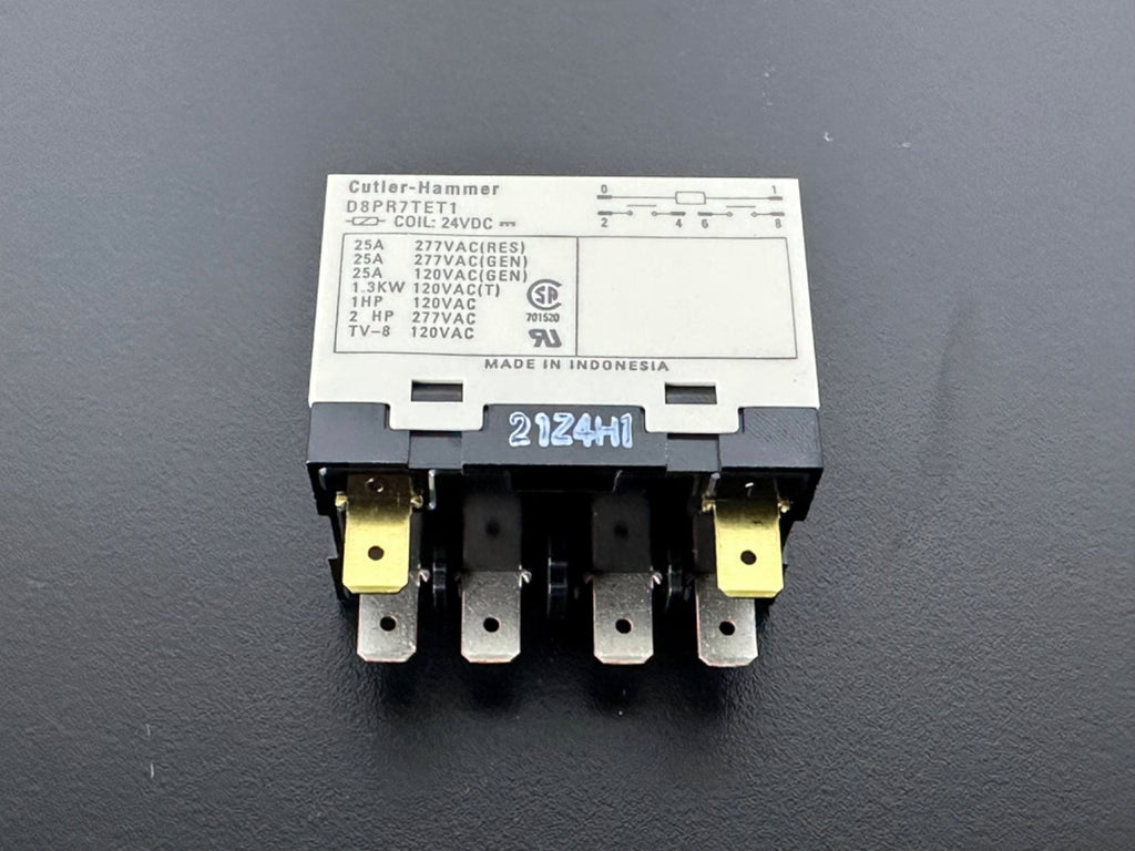 Cutler Hammer D8PR7TET1 Relay 24VDC Coil 25A 277VAC Industrial Control0