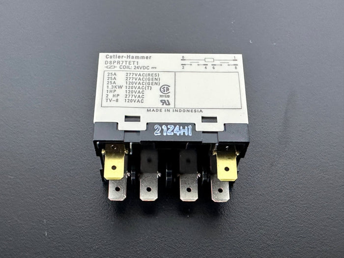 Cutler Hammer D8PR7TET1 Relay 24VDC Coil 25A 277VAC Industrial Control