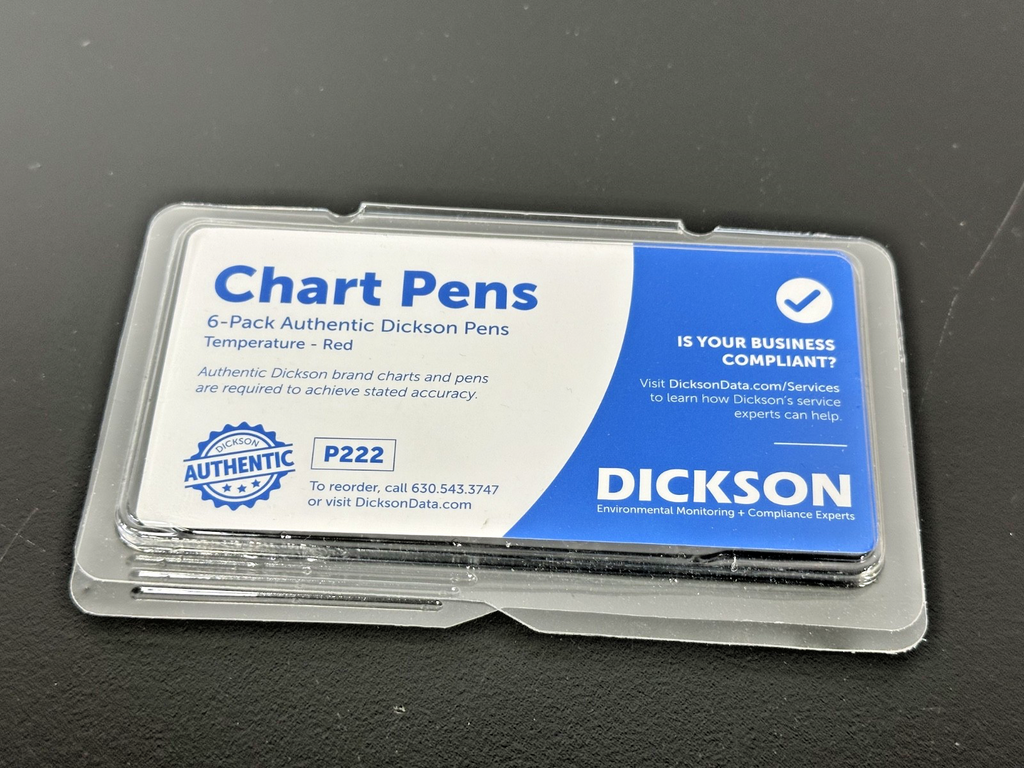 Dickson P222 Temperature Chart Pens Red 6 Pack (5 Included)0