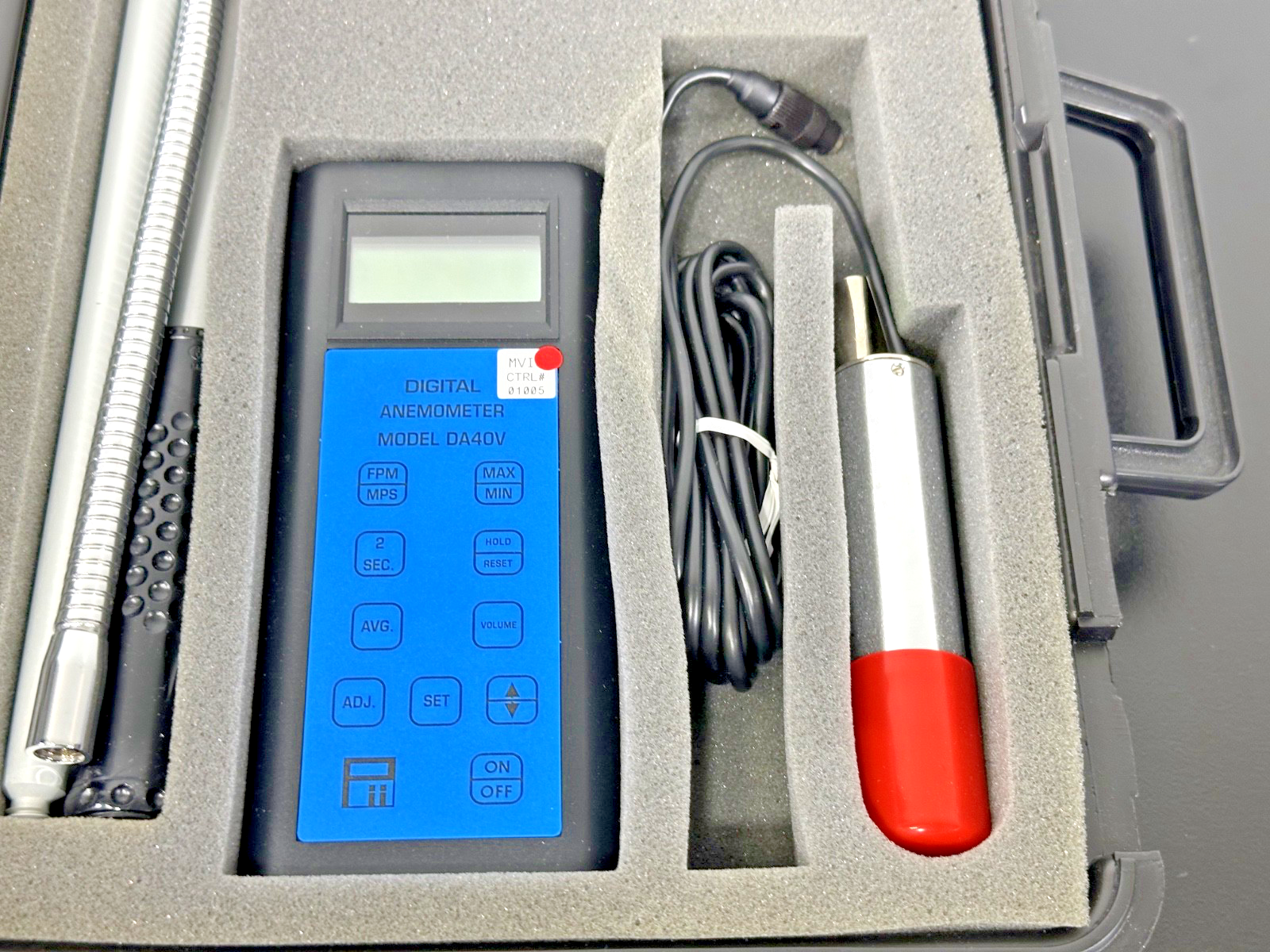 Pacer Industries DA40V Digital Anemometer Air Velocity Meter Probe Kit3