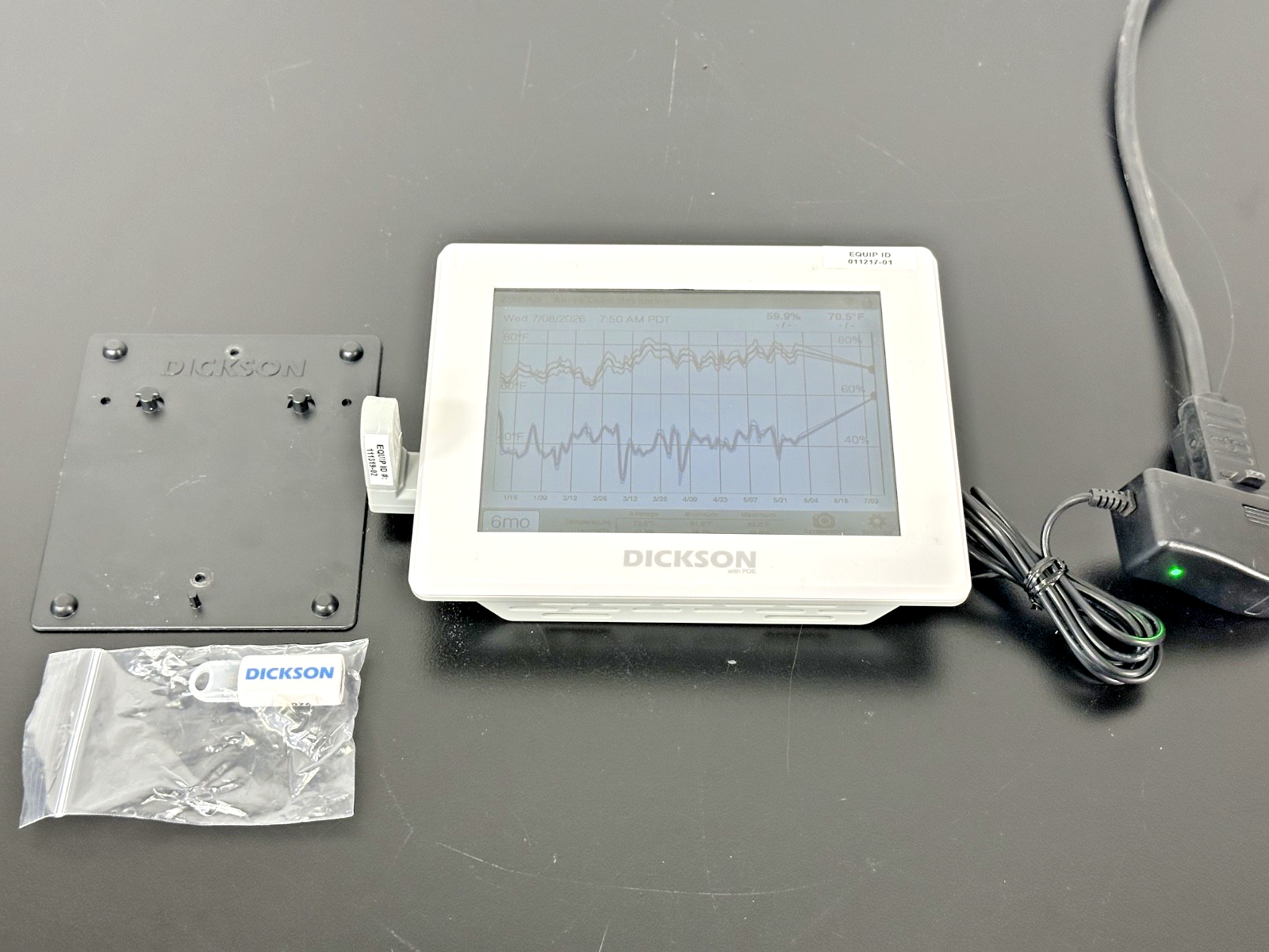 Dickson TWP Touchscreen Environmental Data Logger PoE Used Tested Working0
