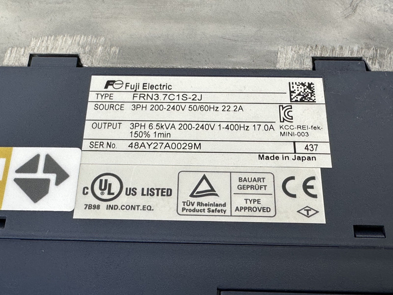 FUJI ELECTRIC FRN3.7C1S 2J DRIVE2