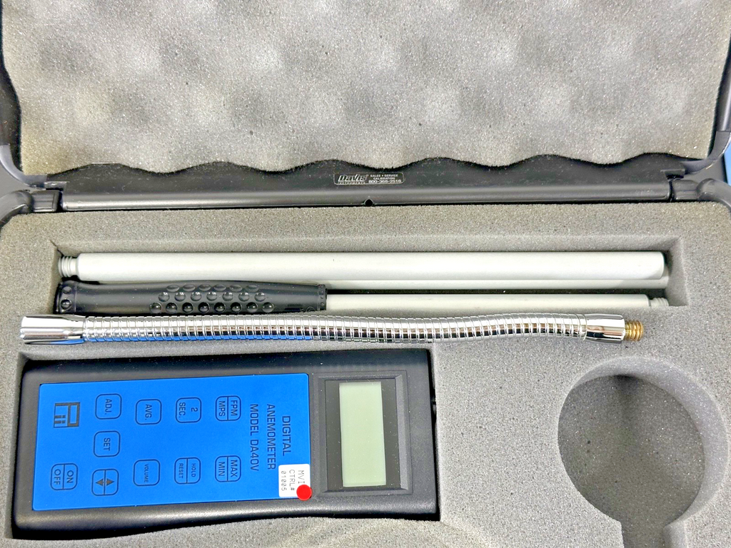 Pacer Industries DA40V Digital Anemometer Air Velocity Meter Probe Kit2