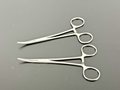 Lot of 2 Argent 43 1 442 Curved Stainless Steel Locking Forceps0