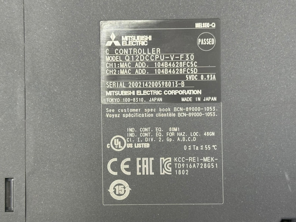 Mitsubishi Electric Q12DCCPU V F30 MELSEC Q Controller PLC CPU Ethernet Module3