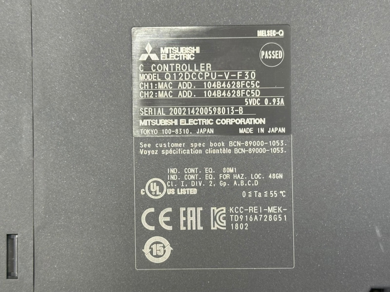 Mitsubishi Electric Q12DCCPU V F30 MELSEC Q Controller PLC CPU Ethernet Module3