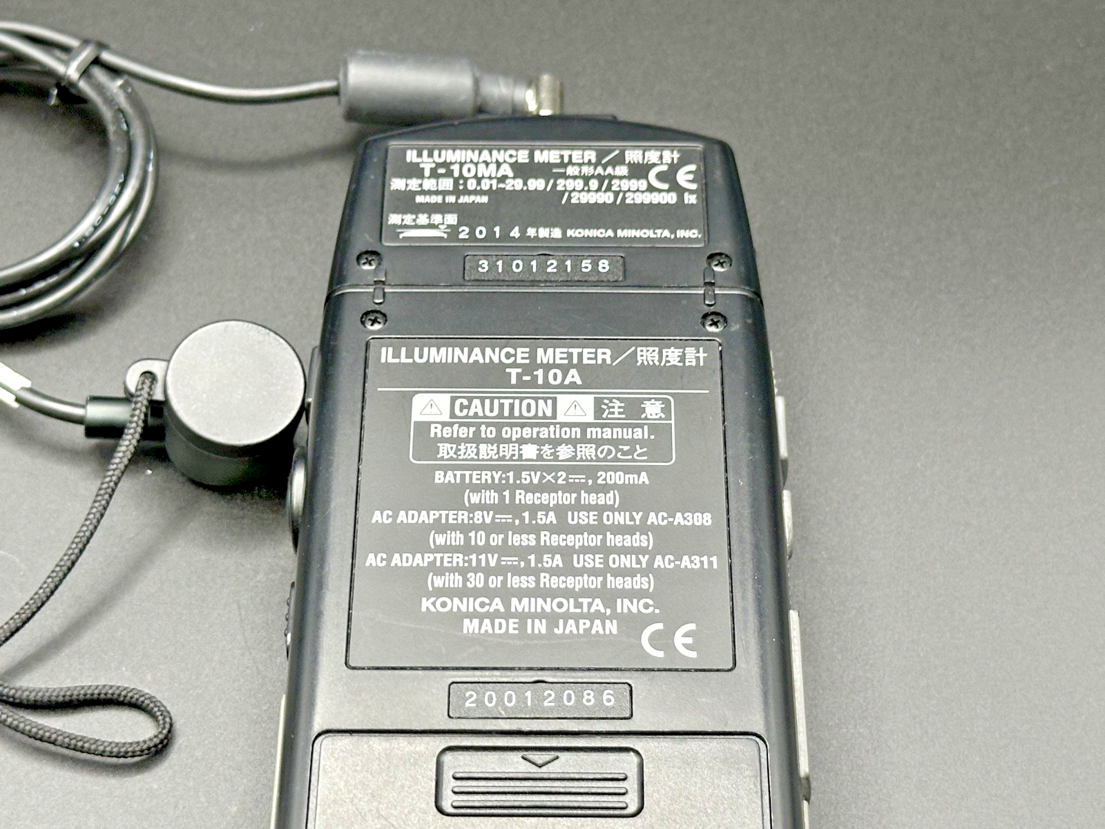Konica Minolta T 10MA Illuminance Light Meter Mini Receptor Head & Case7