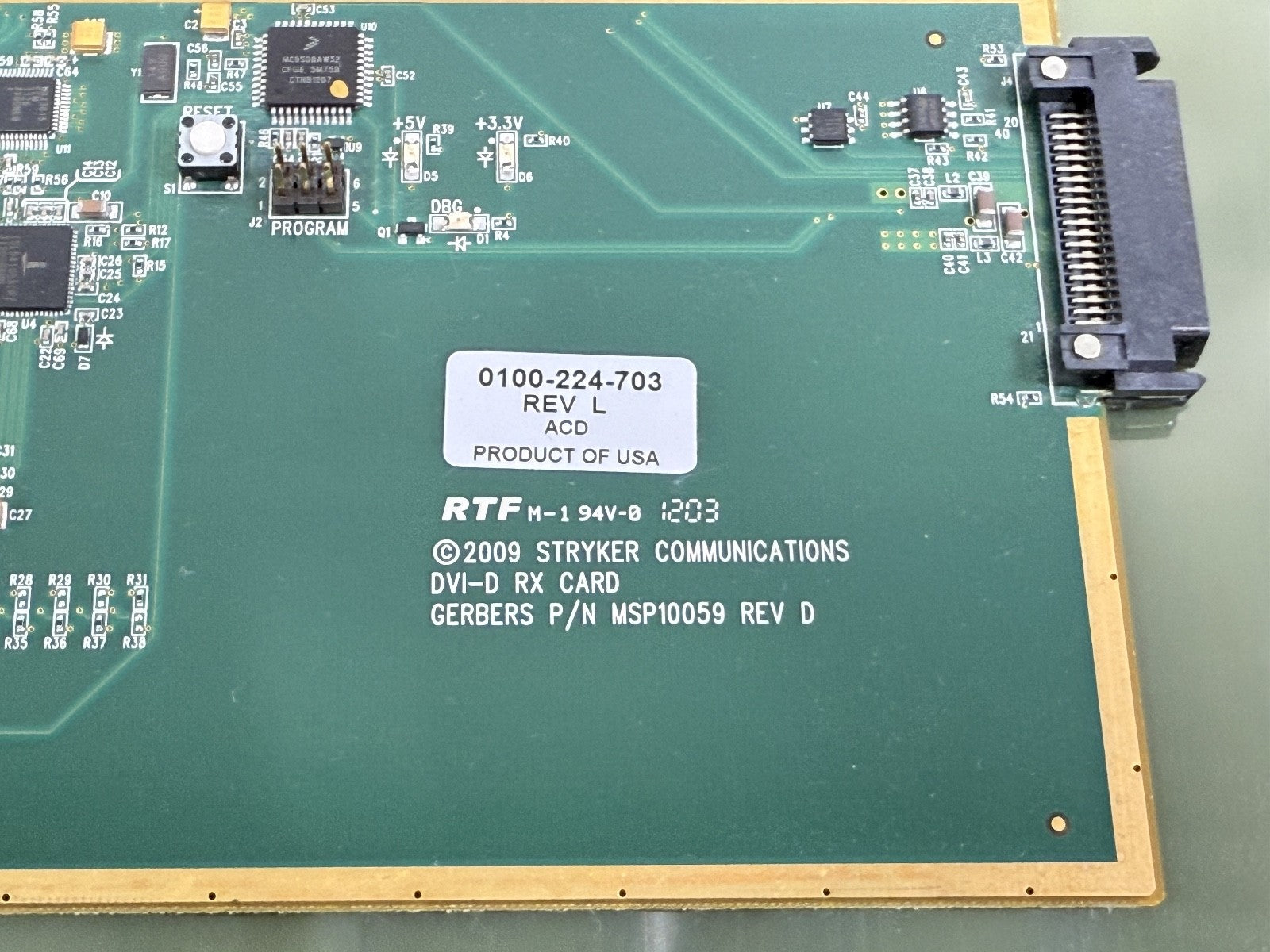 STRYKER COMMUNICATIONS DVI D RX CARD2