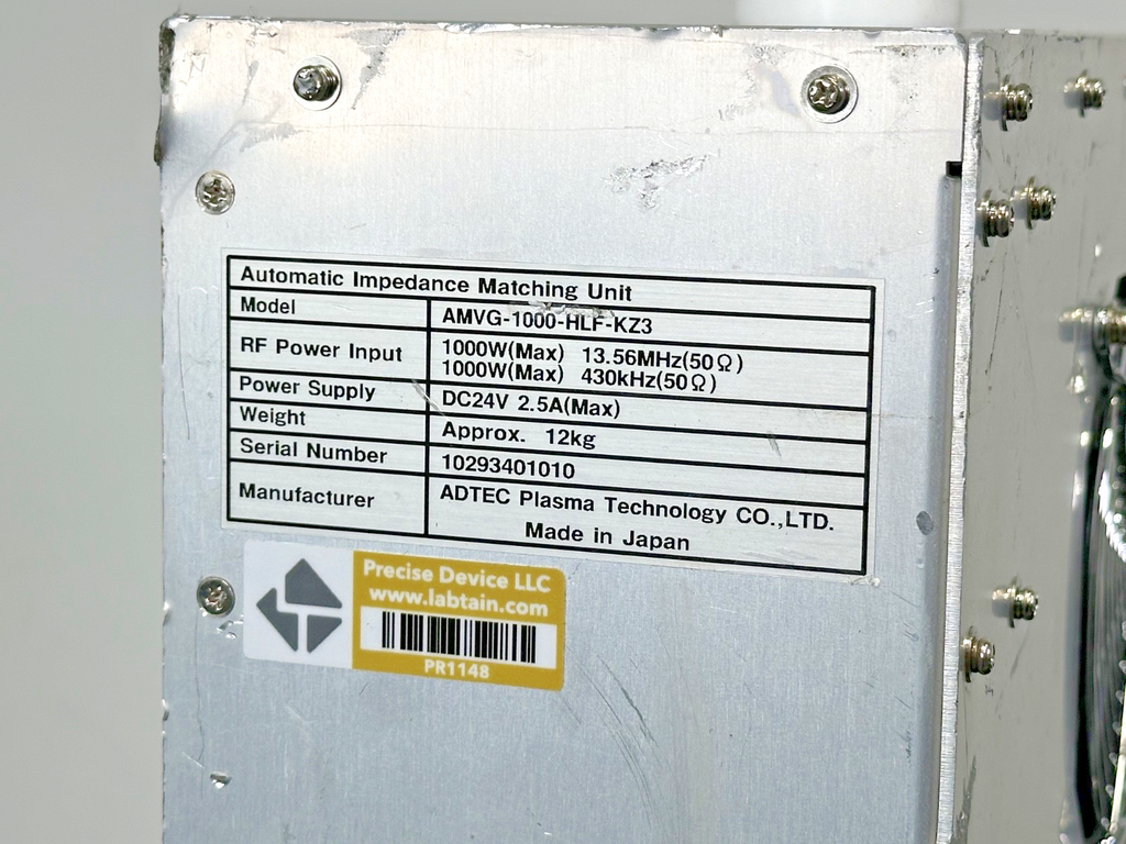 ADTEC Plasma Technology AMVG 1000 HLF KZ3 REV.C AUTOMATIC IMPEDANCE MATCHING4