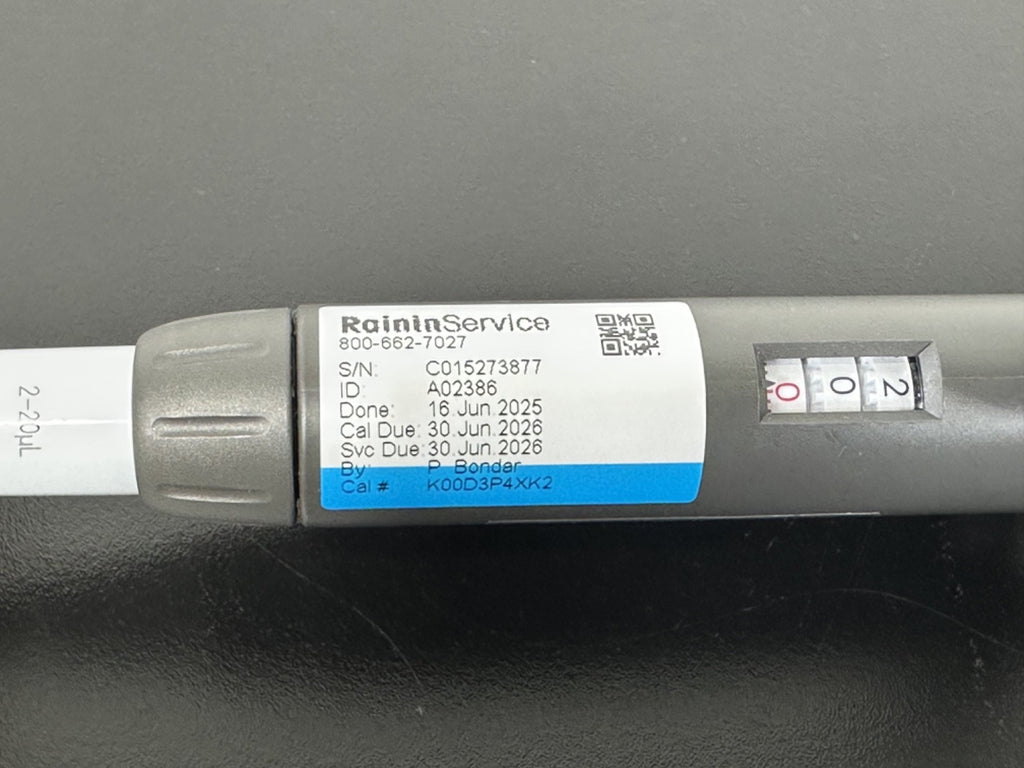 Rainin L 20 XLS 2 20µL Adjustable Single Channel Manual Pipette Micropipette5