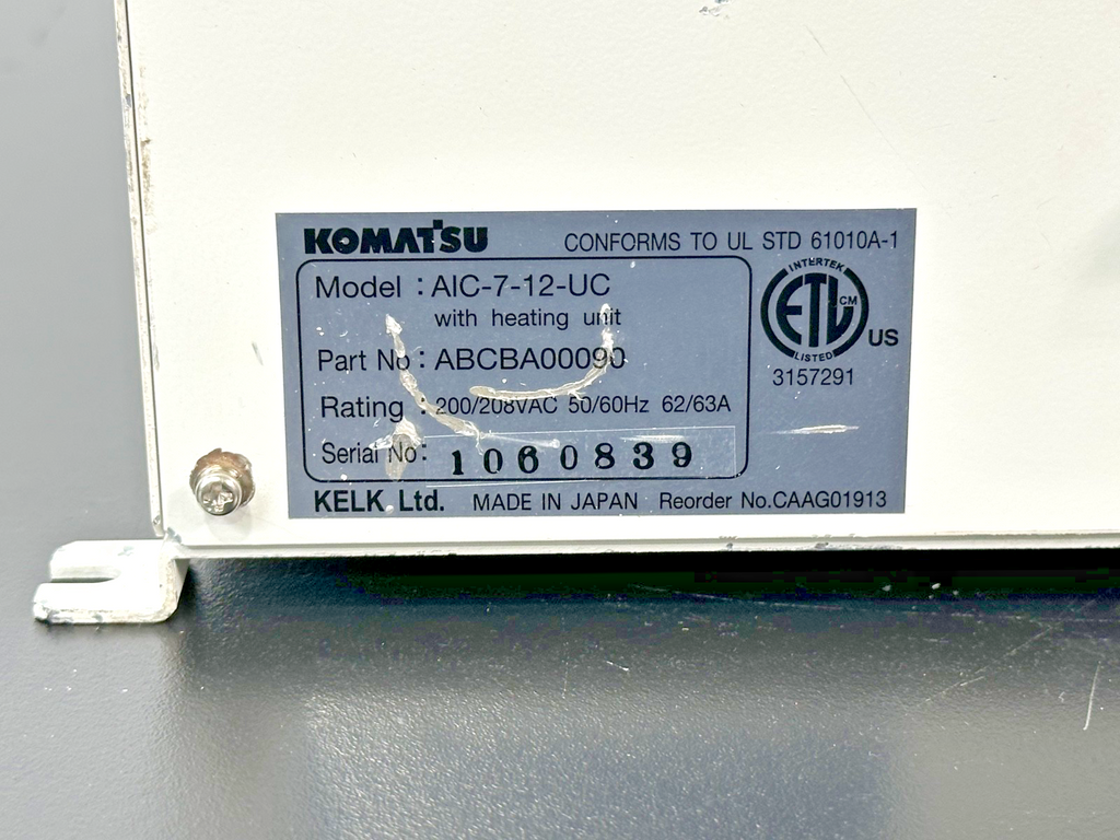 Komatsu AIC 7 12 UC ABCBA00090 Temperature Controller For Parts5