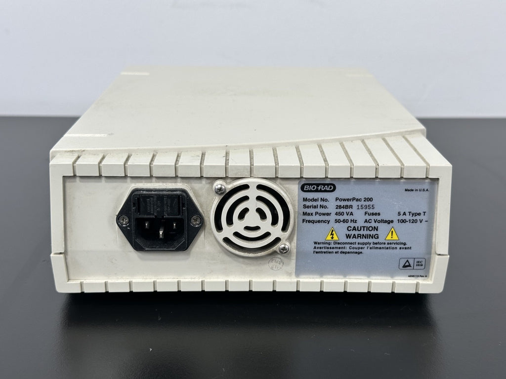 Bio Rad PowerPac 200 Electrophoresis Power Supply Lab Unit 450VA3