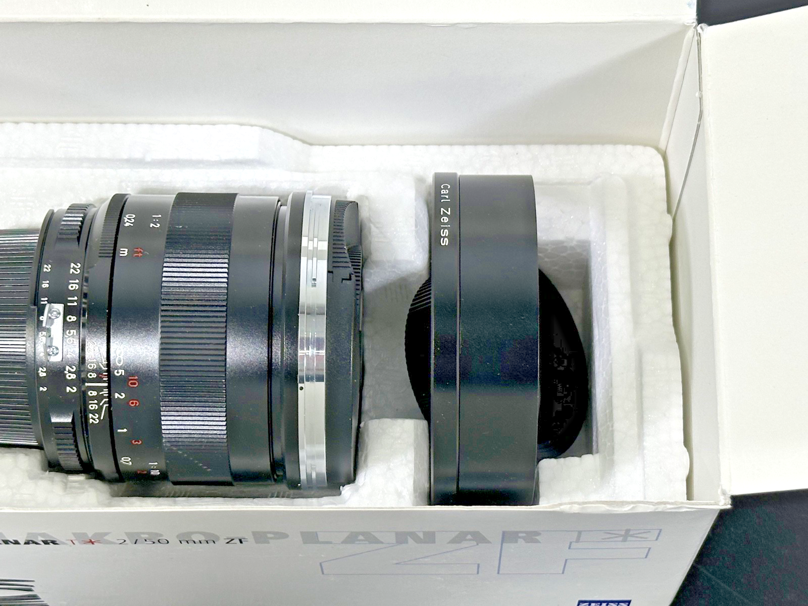 Carl Zeiss Makro-Planar T* 50mm f/2 ZF Macro Lens Nikon Fw/Box Hood New Open Box2
