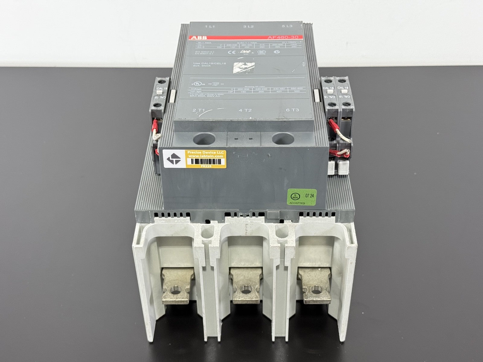 ABB 3 Pole Contactor AF460 30 1000V 650A 500HP, 100 250 Volt AC/DC Coil0