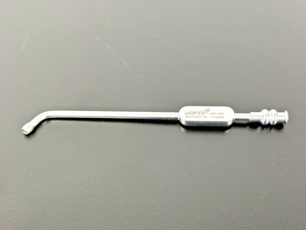 Jarit 440 398 Von Eicken 4mm Curved Short Stainless Cannula0