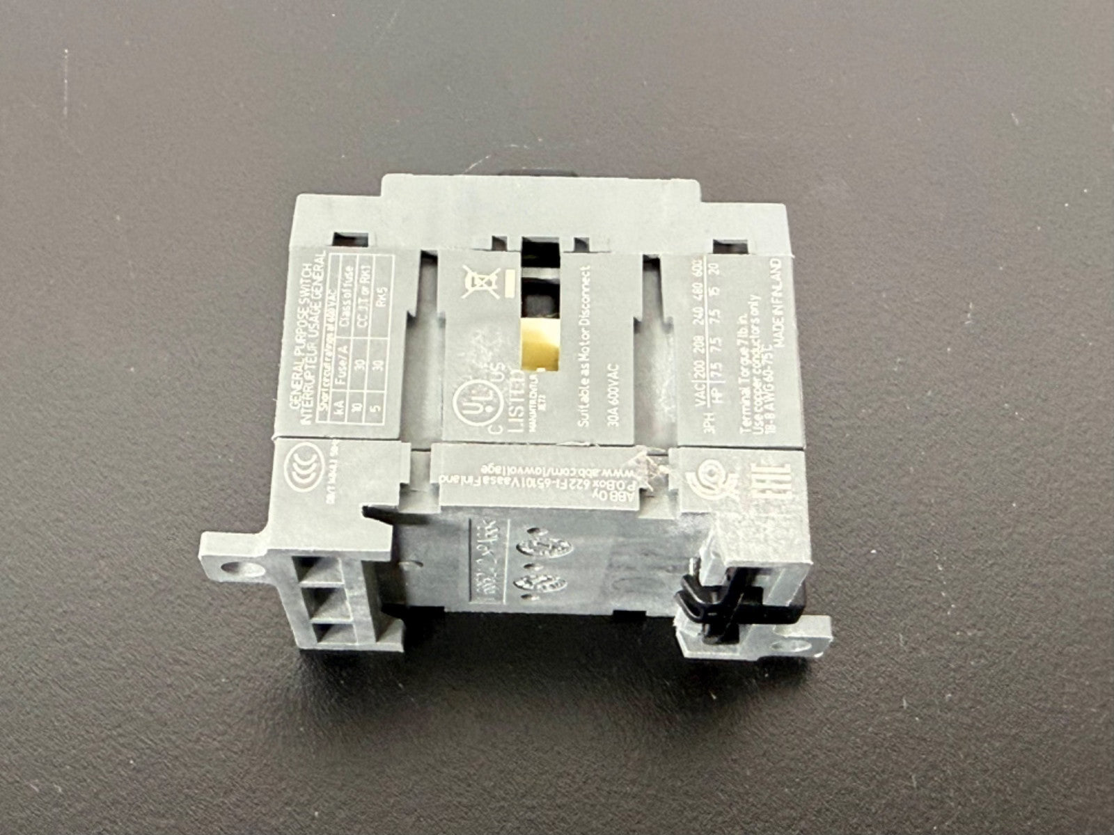 ABB OT25F3 Disconnect Switch 3 Pole 25A 600V IEC Rotary Switch3