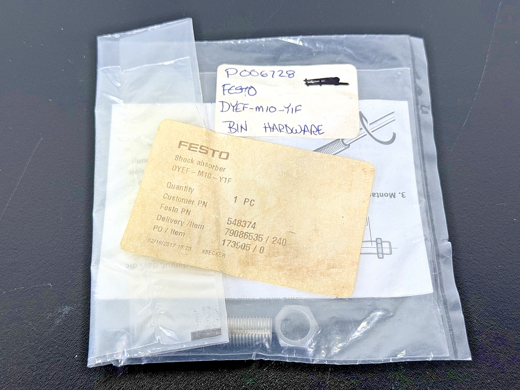 Festo DYEF M10 Y1F Shock Absorber 548374 w/ Hardware & Instructions New1