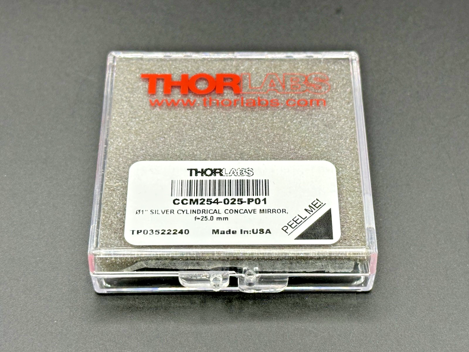 Thorlabs CCM254-025-P01 1" Silver Concave Cylindrical Mirror 25mm New Open Box0