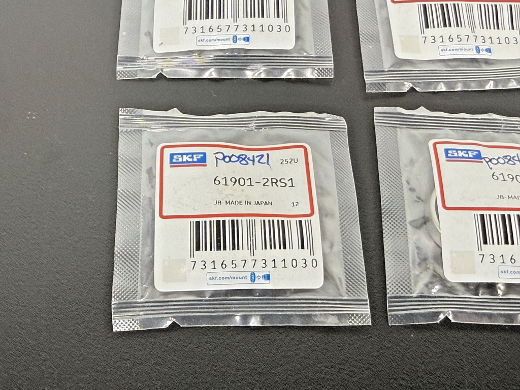 Lot of 4 SKF 61901 2RS1 Sealed Deep Groove Ball Bearings New Japan2