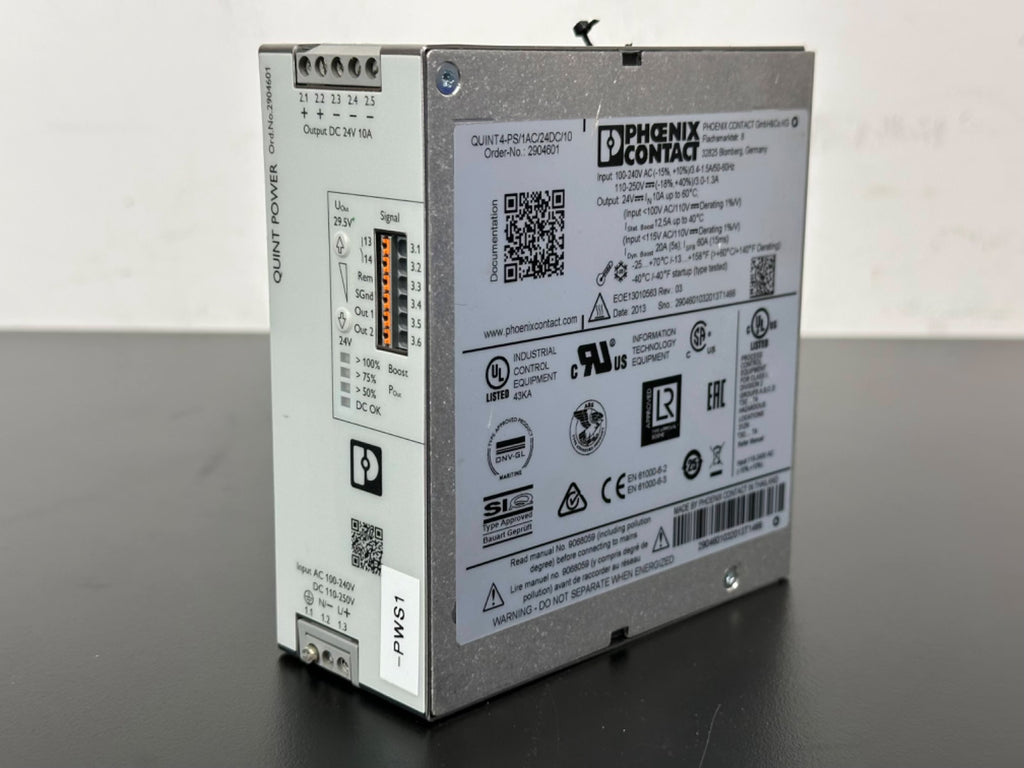 Phoenix Contact QUINT4 PS/1AC/24DC/10 Power Supply 24V 10A 2904601 DIN Rail0