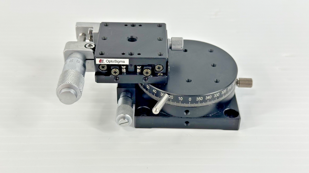OptoSigma Manual XY Linear & 360° Rotation Stage Micrometer Assembly0